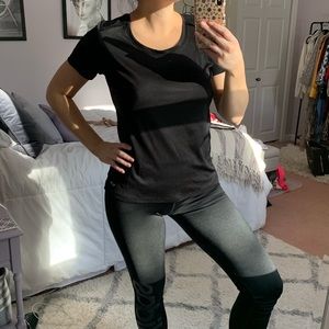 Black athletic shirt
